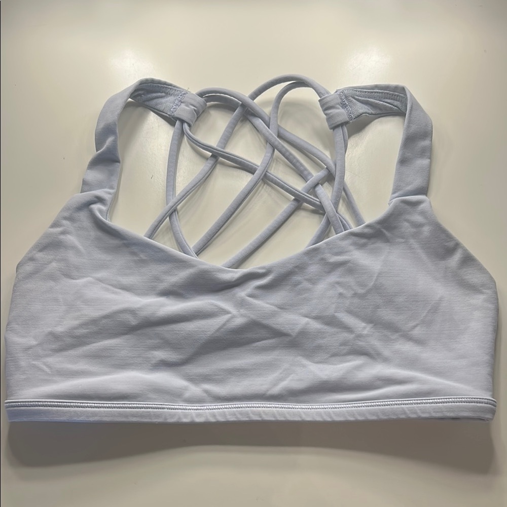 Lululemon White Strappy Sports Bra